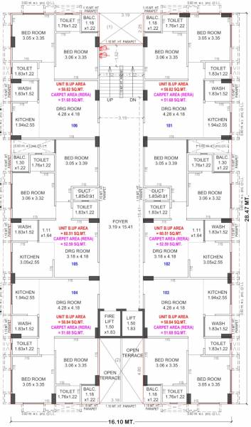  surya-47 Surya 47 Cluster Plan for 1st Floor
