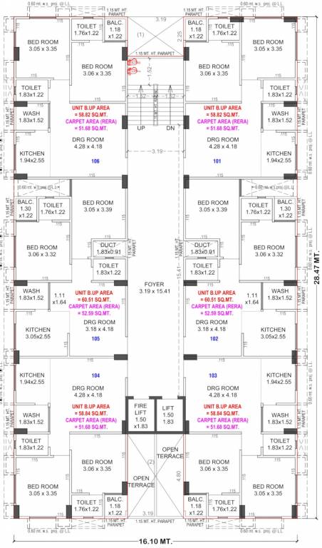  surya 47 Surya 47 Cluster Plan for 1st Floor