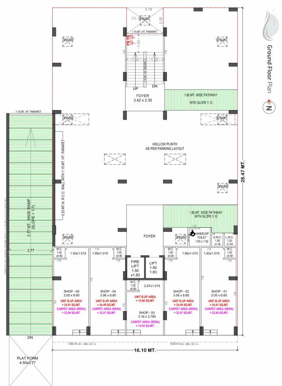  surya 47 Surya 47 Cluster Plan for ground Floor