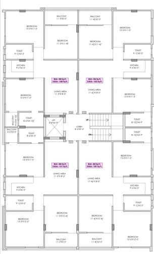  siddhi-homes Siddhi Homes Cluster Plan from 1st to 6th Floor