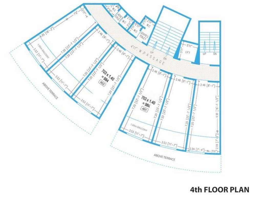  landge landmark A Cluster Plan for 4th Floor