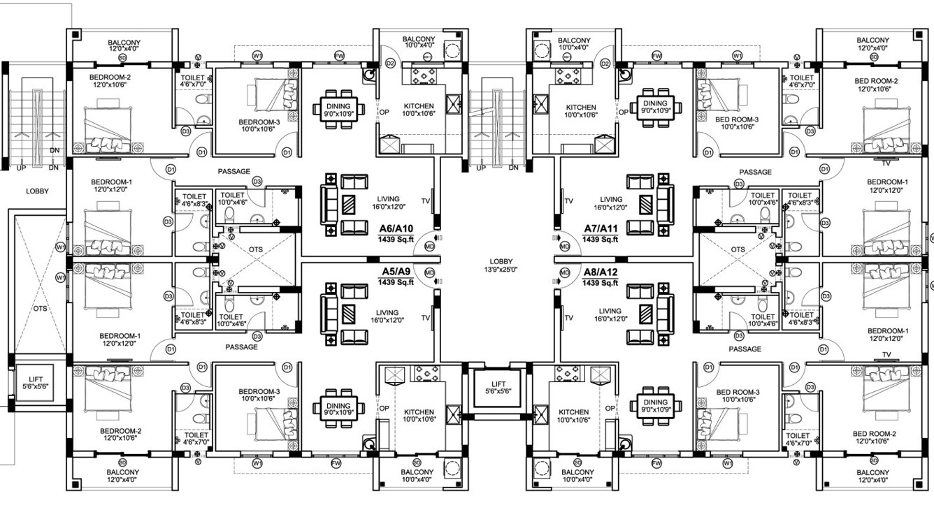  lions gate Ariel Cluster Plan From 2nd To 3rd Floor