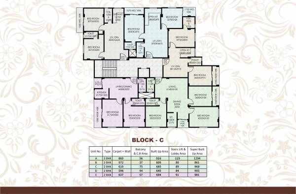  courtyard Block A Cluster Plan