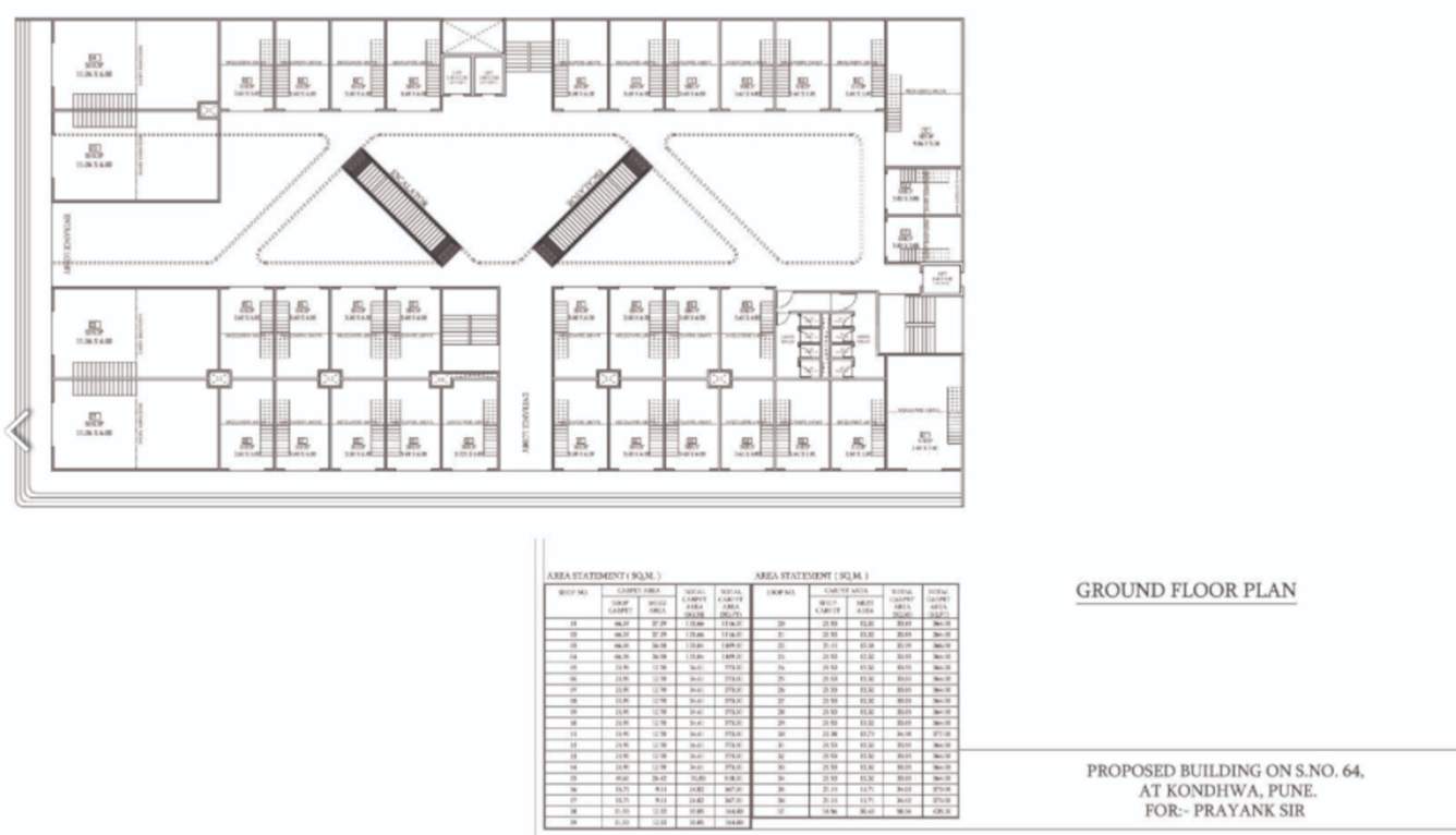  ultima business center Ultima Business Center Ground Floor Cluster Plan