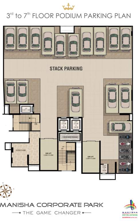  corporate park Manisha Corporate Park Cluster Plan From 3rd To 7th Floor