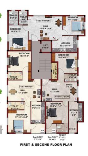  crezenta Crezenta Cluster Plan from 1st to 2nd Floor