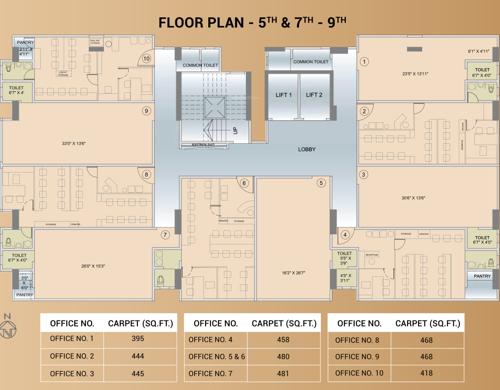  business-78 Damji Shamji Business 78 Cluster Plan From 5th To 7th And 9th Floor