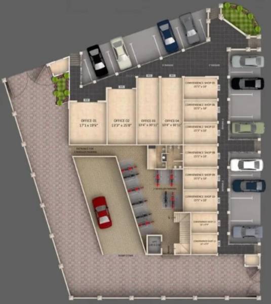  business-centre Business Centre Cluster Plan For Typical Floor Plan