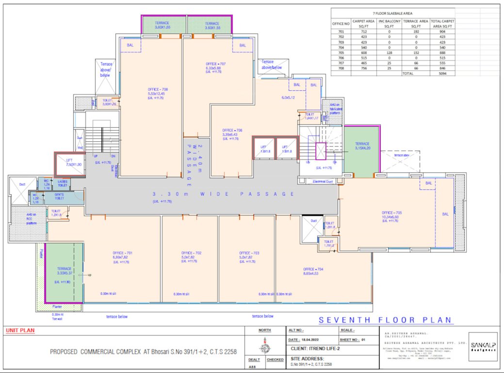  the melange The Melange Cluster Plan for 7th Floor