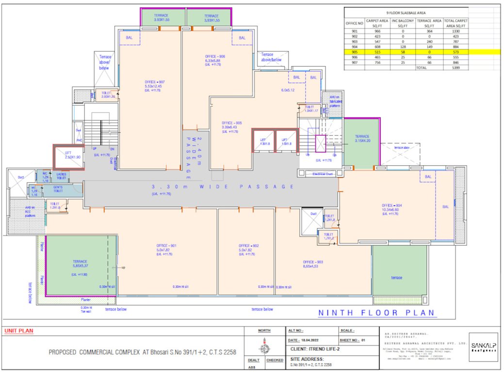  the melange The Melange Cluster Plan for 9th Floor