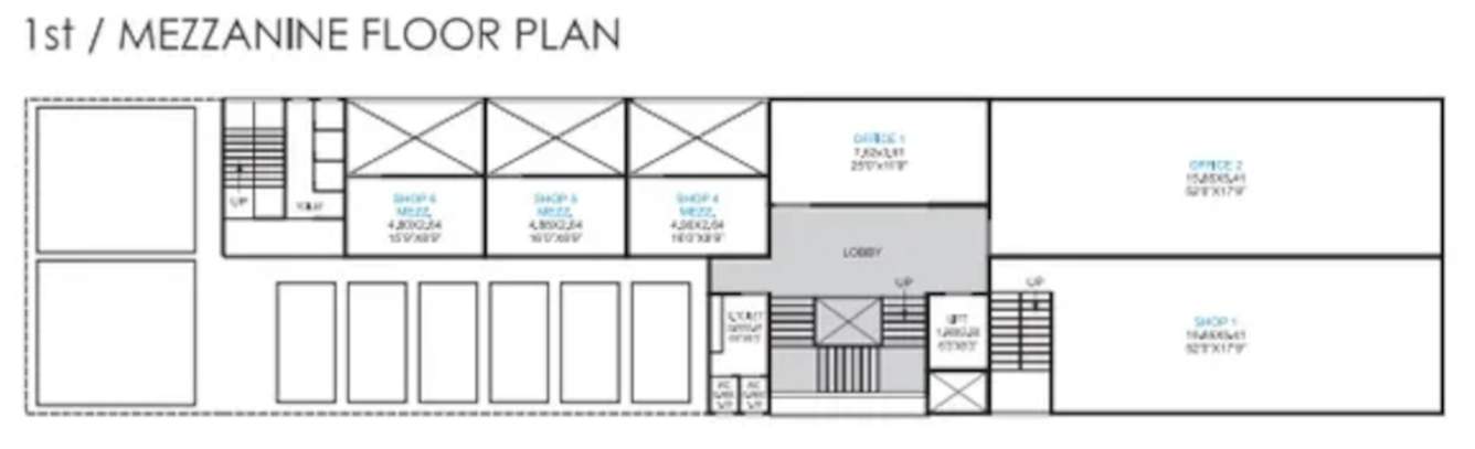  ace almighty commercial A 1st Floor Mezzanine Cluster Plan