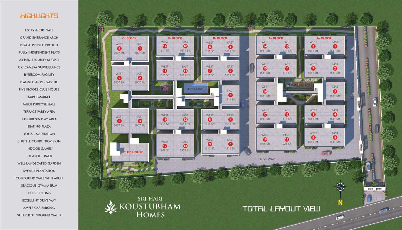  harikousthubham homes Layout Plan