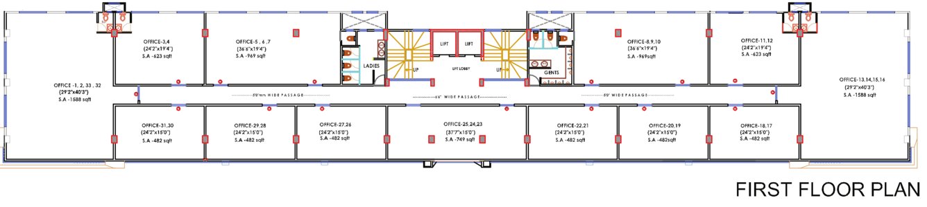  msr square MSR Square Cluster Plan For 1st Floor