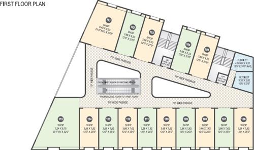  agarwal-business-hub Agarwal Business Hub Cluster Plan For 1st Floor
