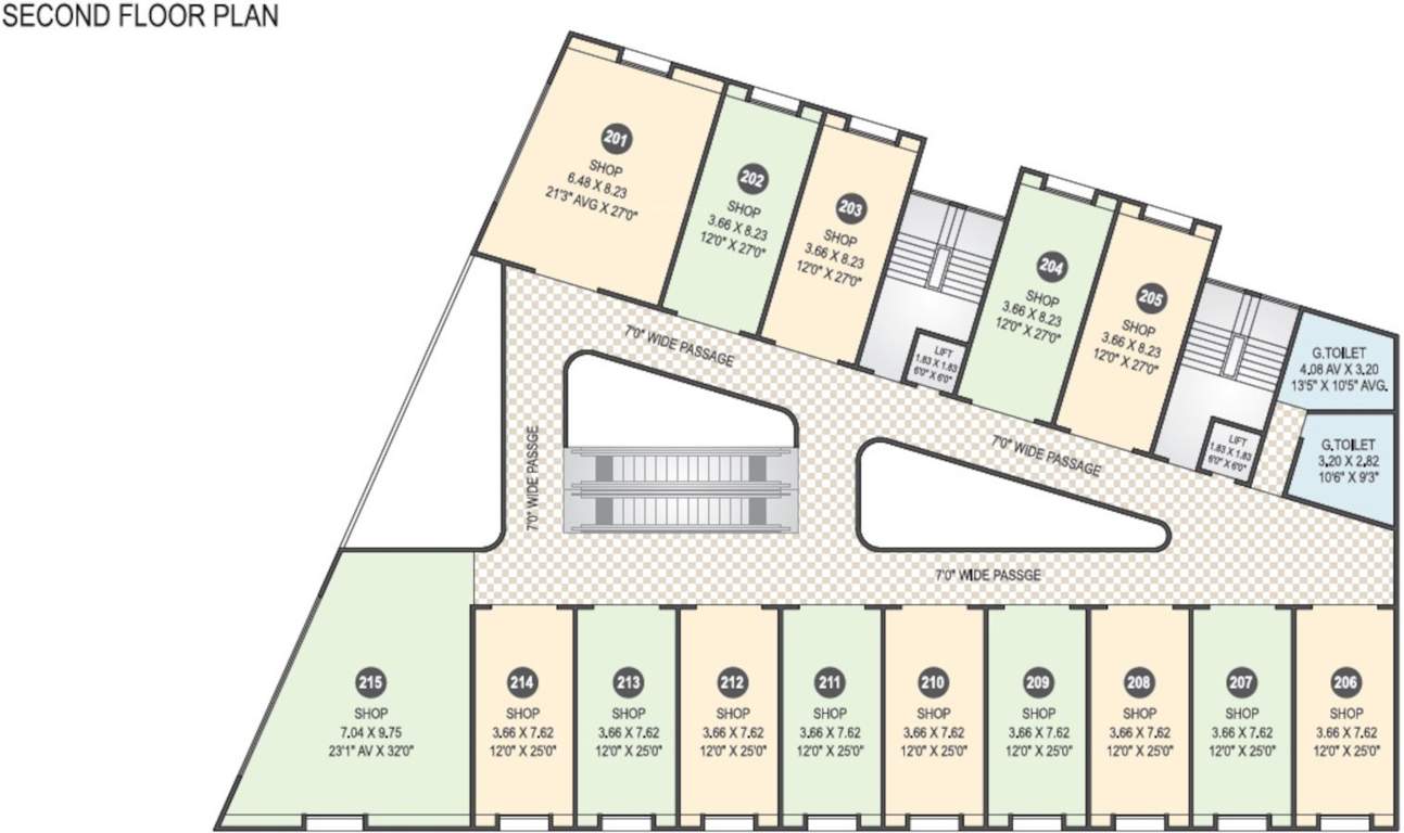  agarwal business hub Agarwal Business Hub Cluster Plan For 2nd Floor