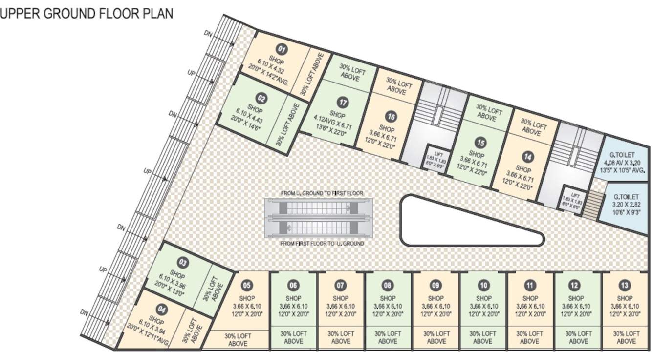  agarwal business hub Agarwal Business Hub Cluster Plan for Upper Ground Floor
