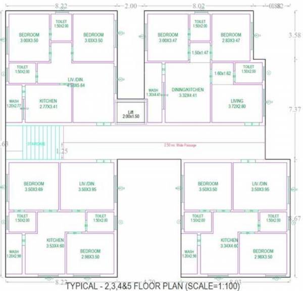  srikaram-residency Srikaram Residency Typical Cluster Plan