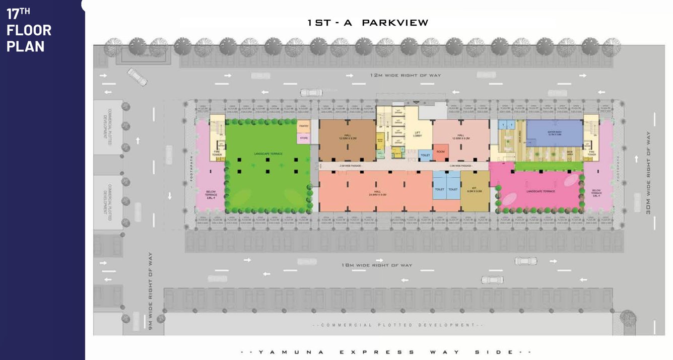 aero suites Gaur Aero Suites Cluster Plan For 17th Floor