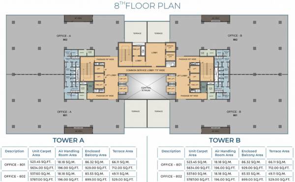 Tower A, B Cluster Plan For 8th Floor kratos-tower Tower A, B Cluster Plan For 8th Floor