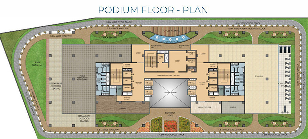  kratos tower Tower A, B Podium Cluster Plan