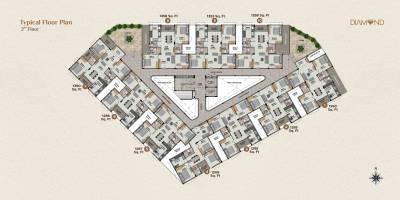  diamond Rajparis Diamond Cluster Plan for 2nd Floor
