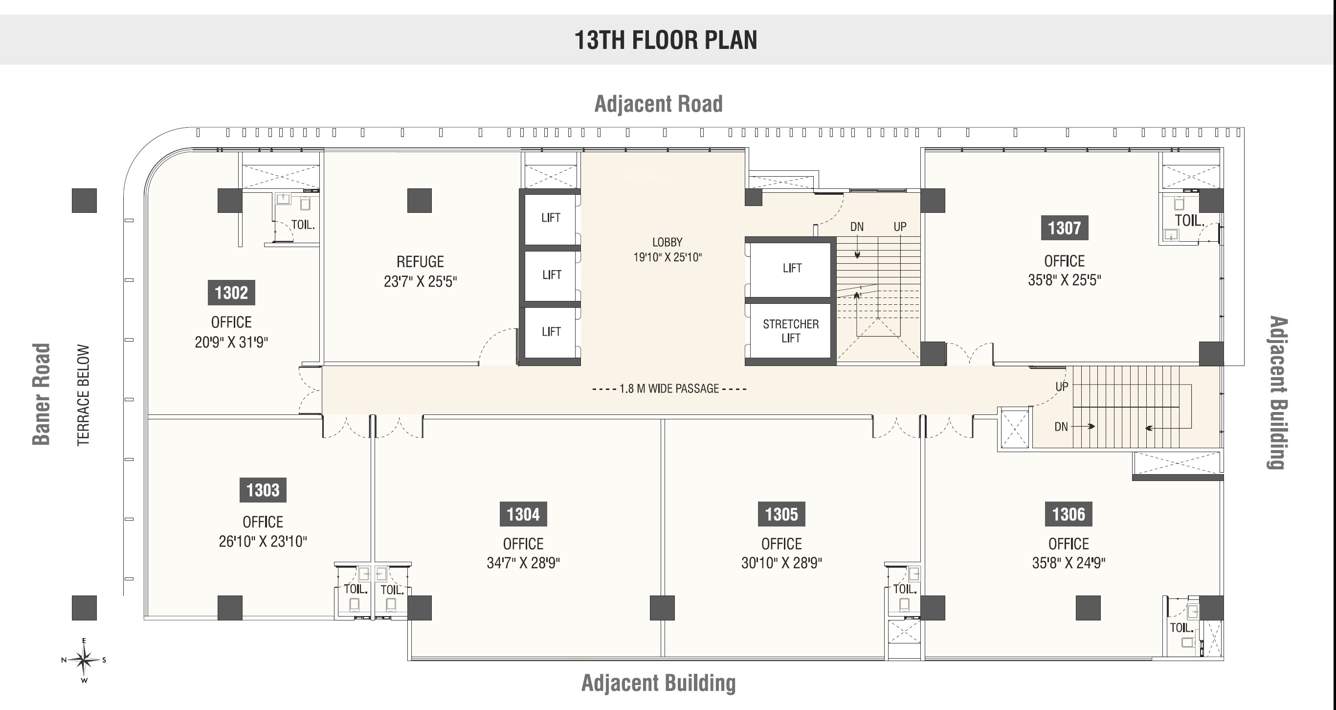  business zone Yashada Business Zone Cluster Plan for 13th Floor