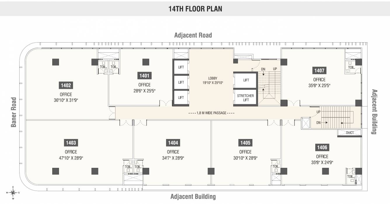  business zone Yashada Business Zone Cluster Plan for 14th Floor