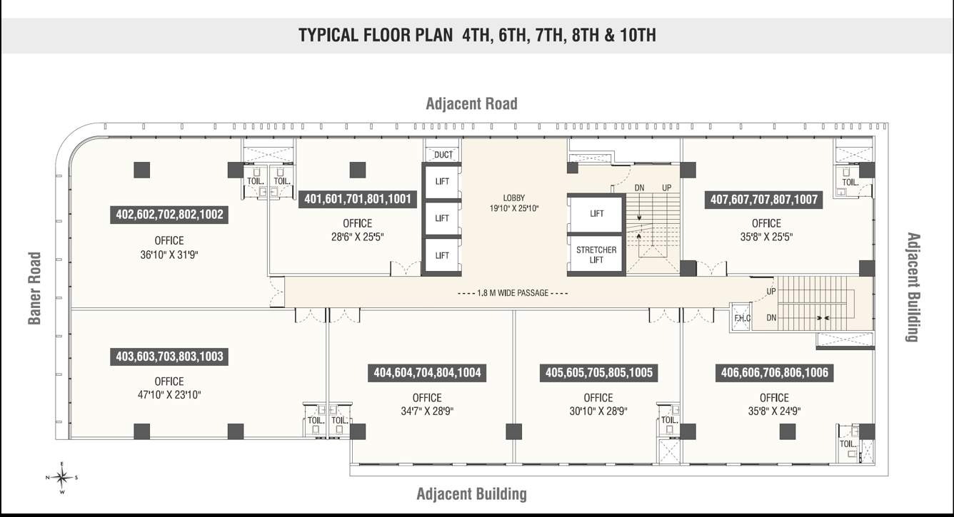 business zone Yashada Business Zone Cluster Plan from 4th, 6th, 7th, 8th And 10th Floor