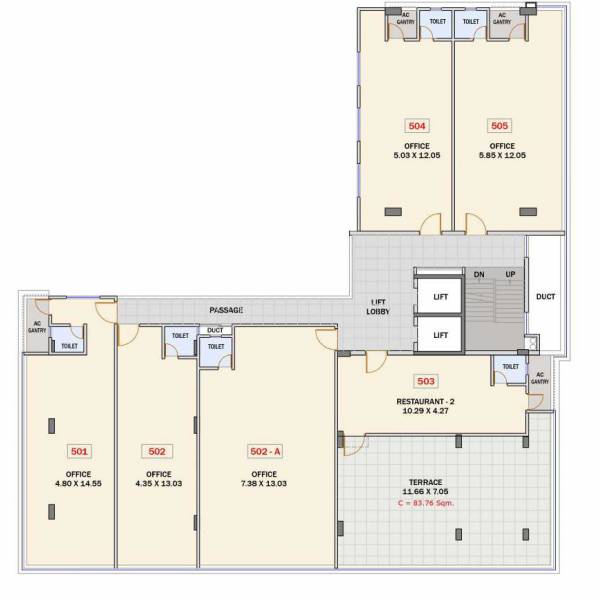  crest Crest Cluster Plan For 5th Floor
