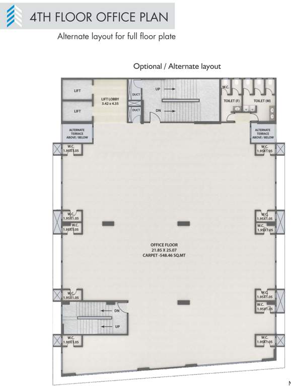  magnolia business centre F Wing 4 Floor Office Cluster Plan