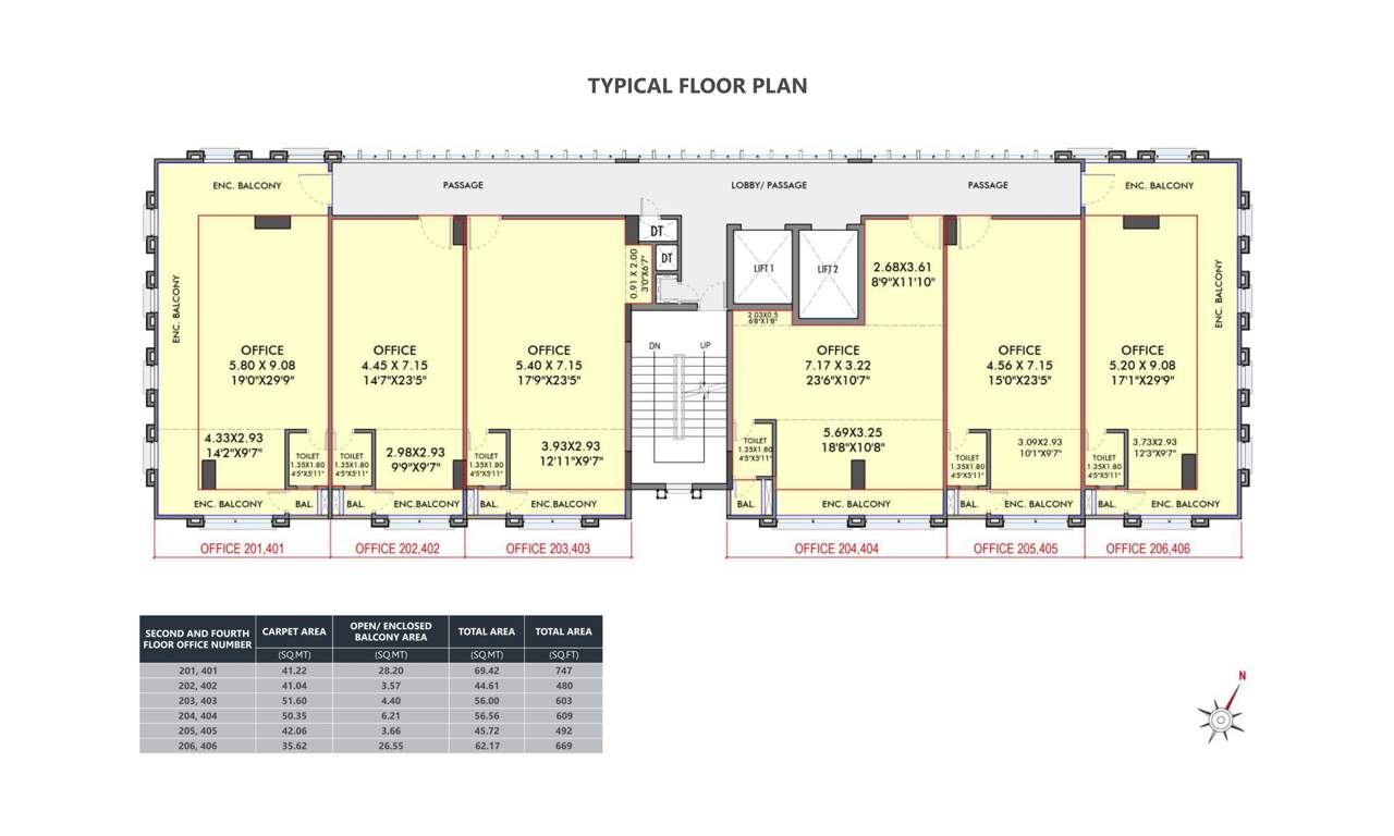 westfield 23 Westfield 23 Cluster Plan from 2nd to 4th Floor