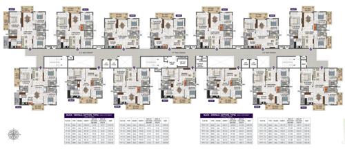  crystal-luxury-apartments Block Emerald, Sapphire, Topaz  Cluster Plan from ground to 15th Floor