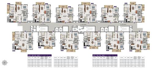  crystal-luxury-apartments Block Ruby, Opal, Quartz Cluster Plan from ground to 15th Floor