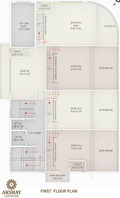  landmark Akshay Landmark Cluster Plan For 1st Floor