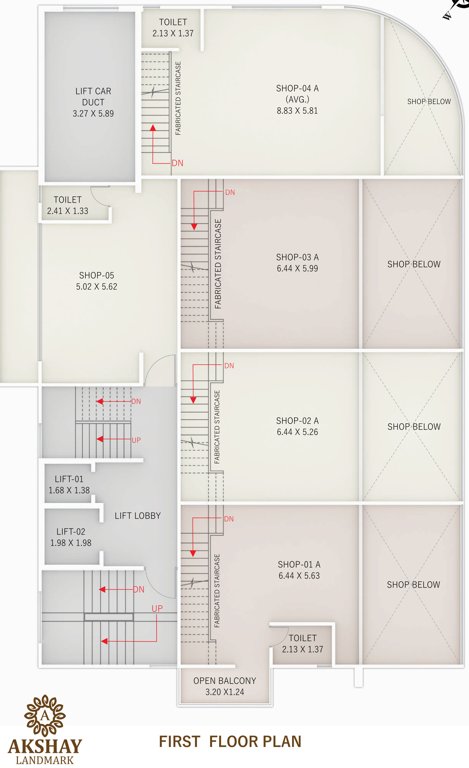  landmark Akshay Landmark Cluster Plan For 1st Floor
