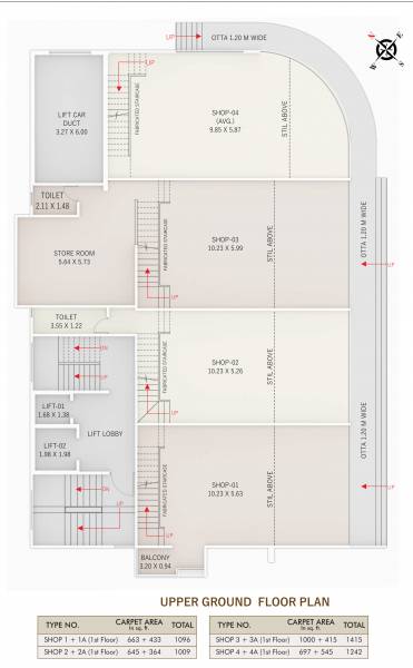  landmark Akshay Landmark Cluster Plan For Upper Ground Floor
