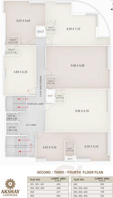  landmark Akshay Landmark Cluster Plan From 2nd To 4th Floor