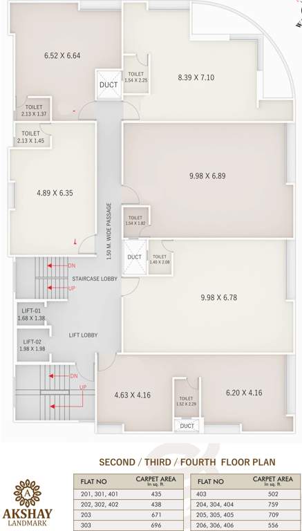 landmark Akshay Landmark Cluster Plan From 2nd To 4th Floor