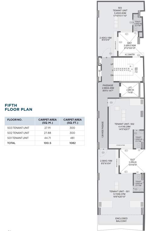  bizbay Bizbay Cluster Plan For 5th Floor
