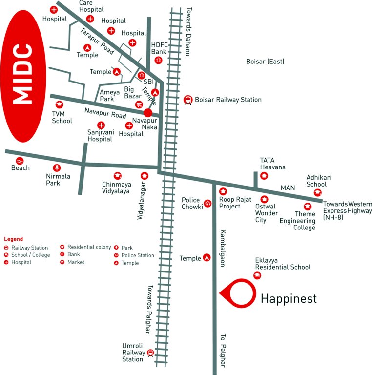  happinest palghar 2 phase 2 Location Plan