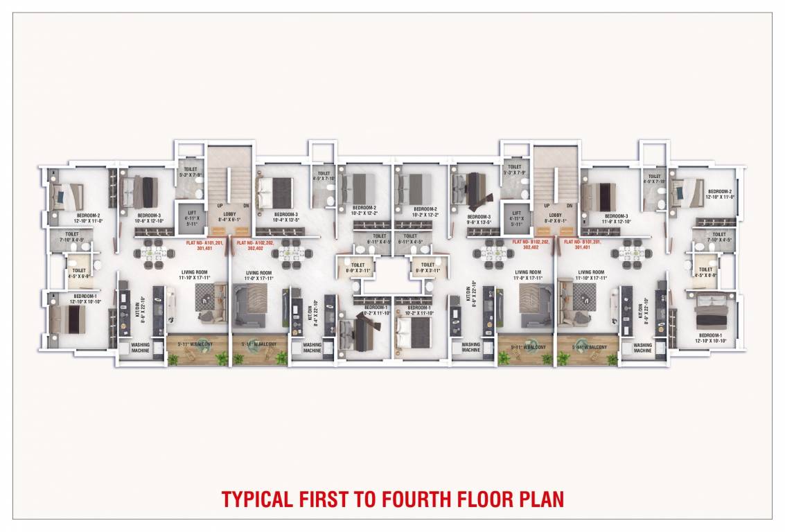  avenue B Wing Cluster Plan