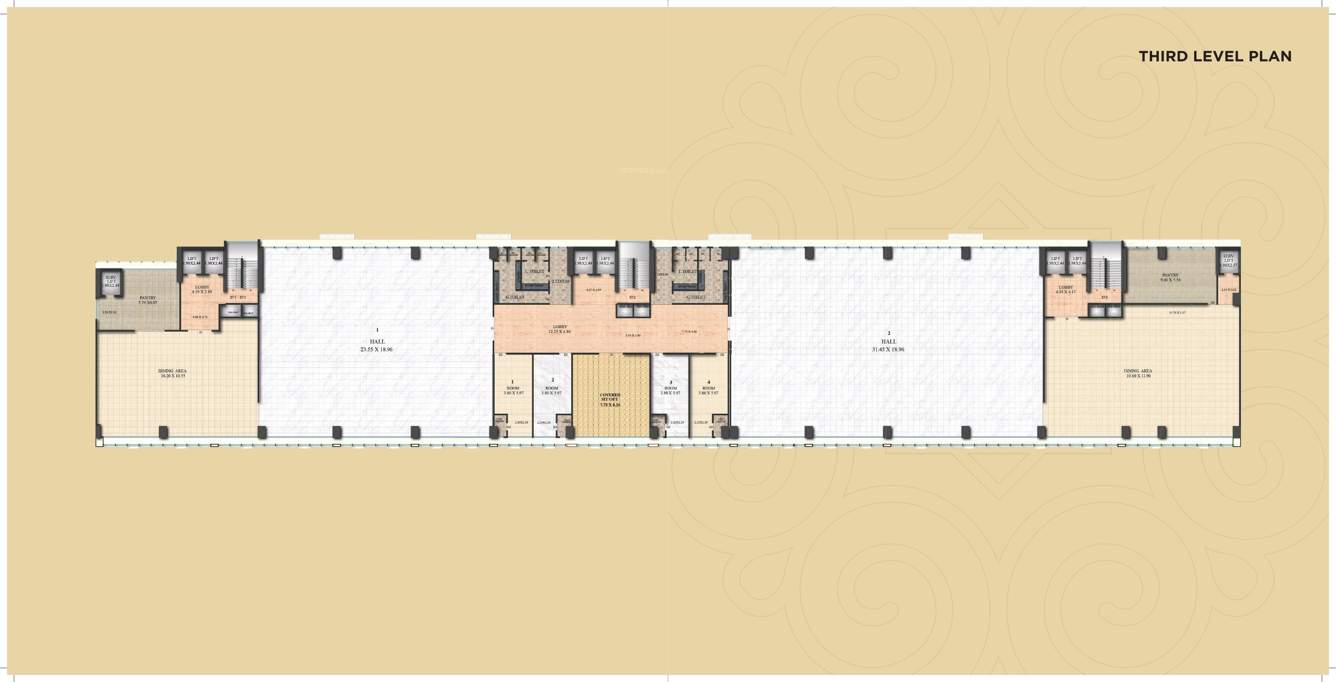  grande Triveni Majesta H Wing Cluster Plan for 3rd Floor