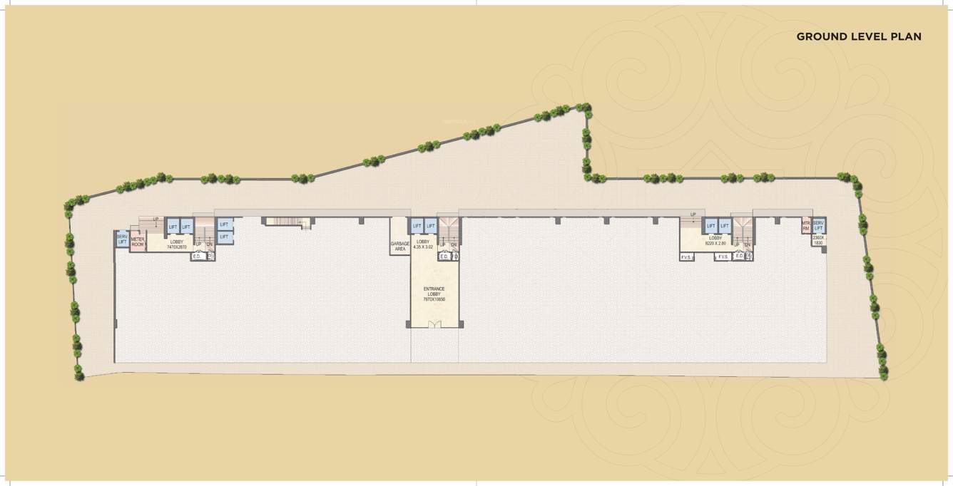  grande Triveni Majesta H Wing Cluster Plan for ground Floor