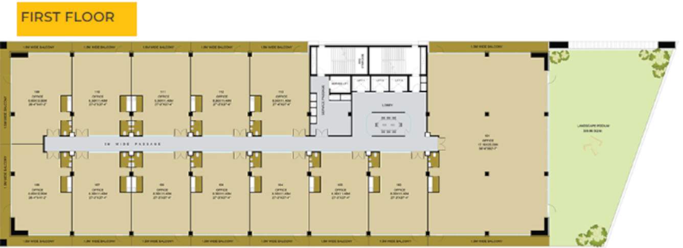  arbor court Office Building Cluster Plan For 1st Floor