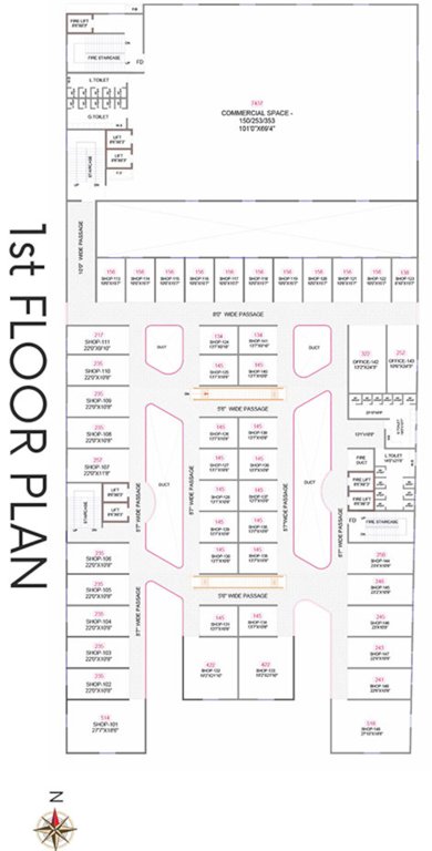  commercia Shakuntal Commercia Cluster Plan for 1st Floor