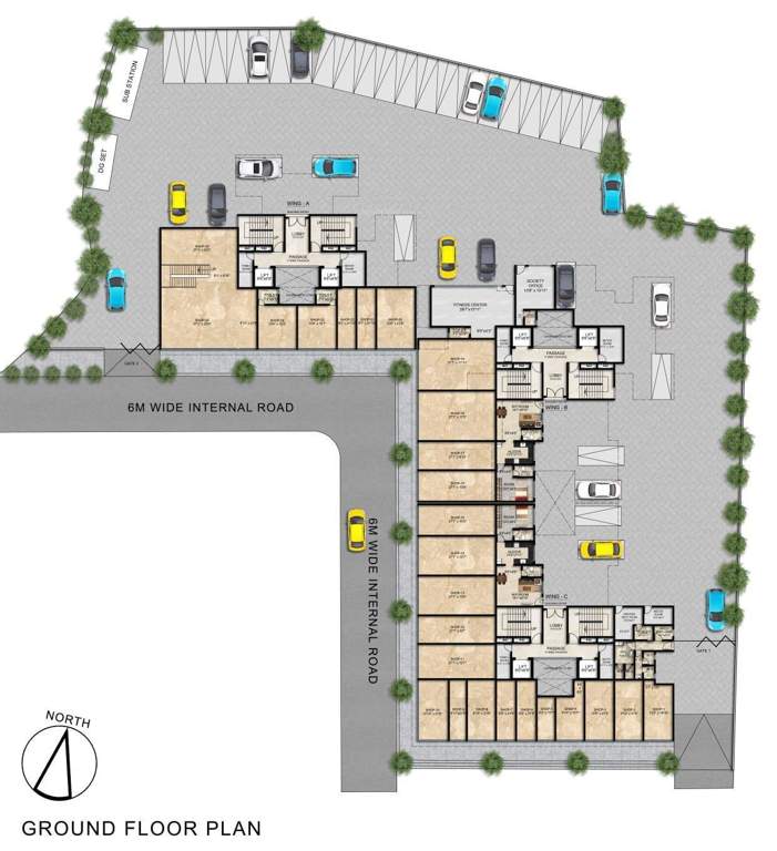  sanskruti sapphire Sanskruti Sapphire Cluster Plan for ground Floor
