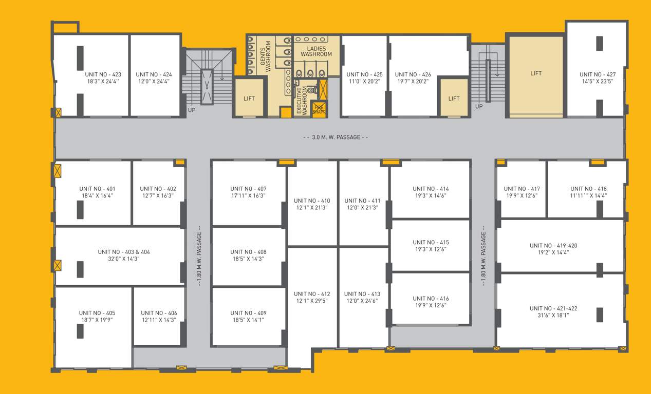 198 city hub 198 City Hub Cluster Plan for 4th Floor