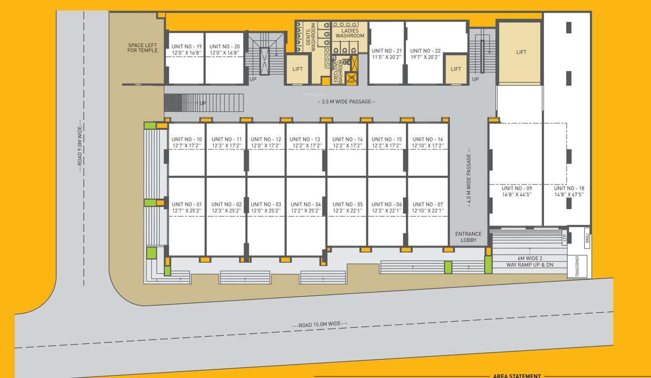  198 city hub 198 City Hub Cluster Plan for ground Floor