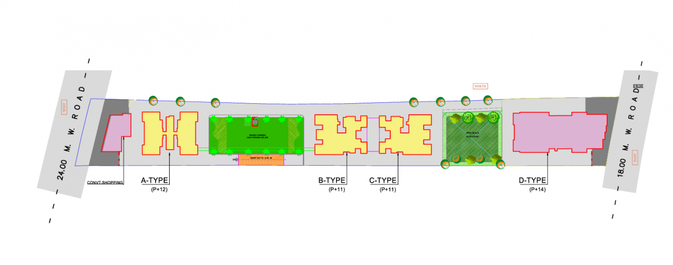  serenity d building Layout Plan