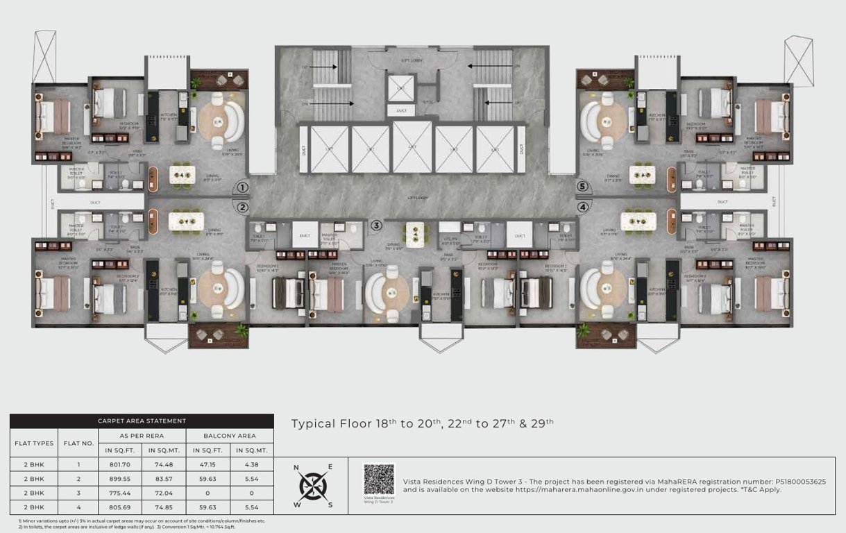  residences wing d tower 3 Vista Residences Wing D Tower 3 Cluster Plan